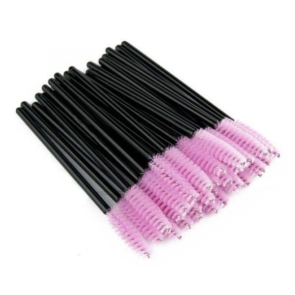 BRUSH FOR EYEBROWS AND EYELASHES, STRAIGHT 50 PCS. - מברשות לריסים וגבות ישר 50 יחידות