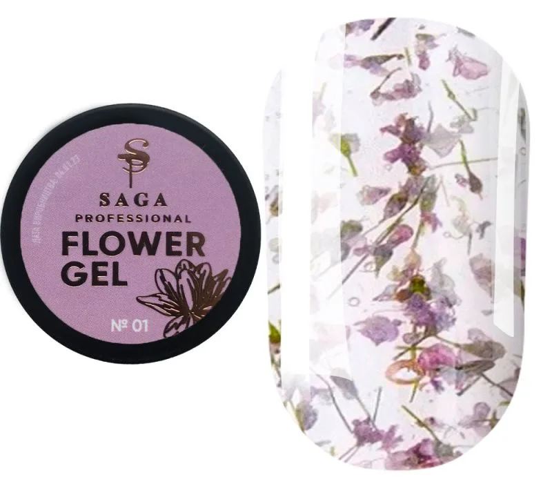 SAGA - Квітковий гель для дизайну Flower Gel 5 мл, № 01
