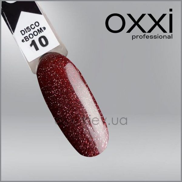 Гель-лак Disco Boom Oxxi 10, рубіновий, світловідбивний, 10мл - Image 2