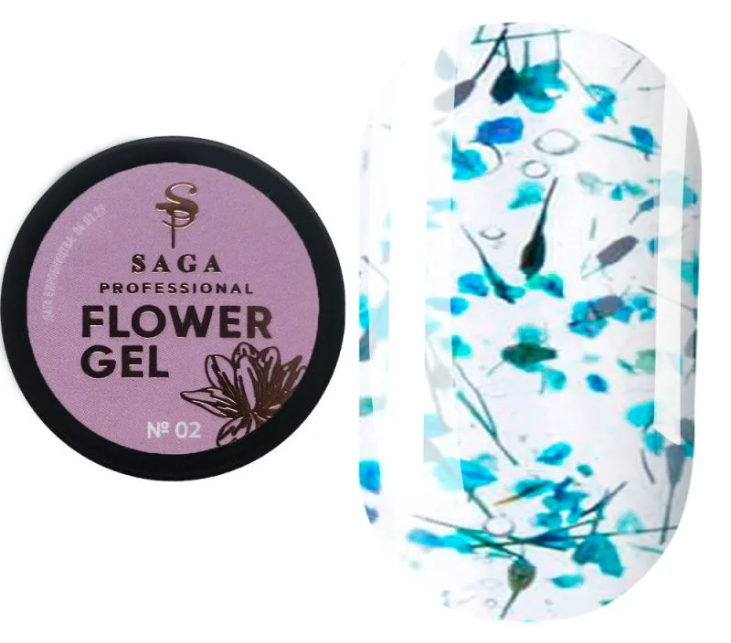 SAGA - Квітковий гель для дизайну Flower Gel 5 мл, № 02