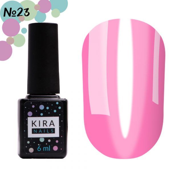 Gel polish Kira Nails Vitrage № V23 (fuchsia, stained glass), 6 ml