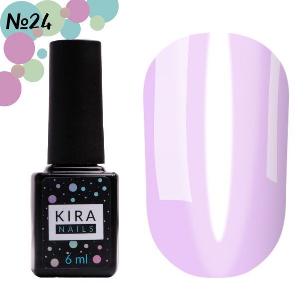 Gel polish Kira Nails Vitrage № V24 (lavender, stained-glass window), 6 ml
