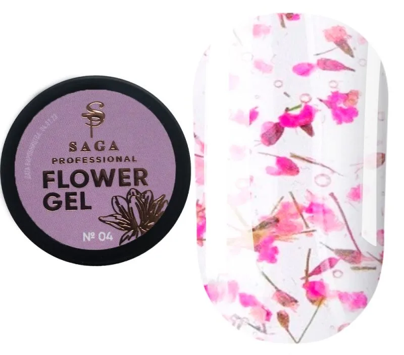SAGA - Квітковий гель для дизайну Flower Gel 5 мл, № 04