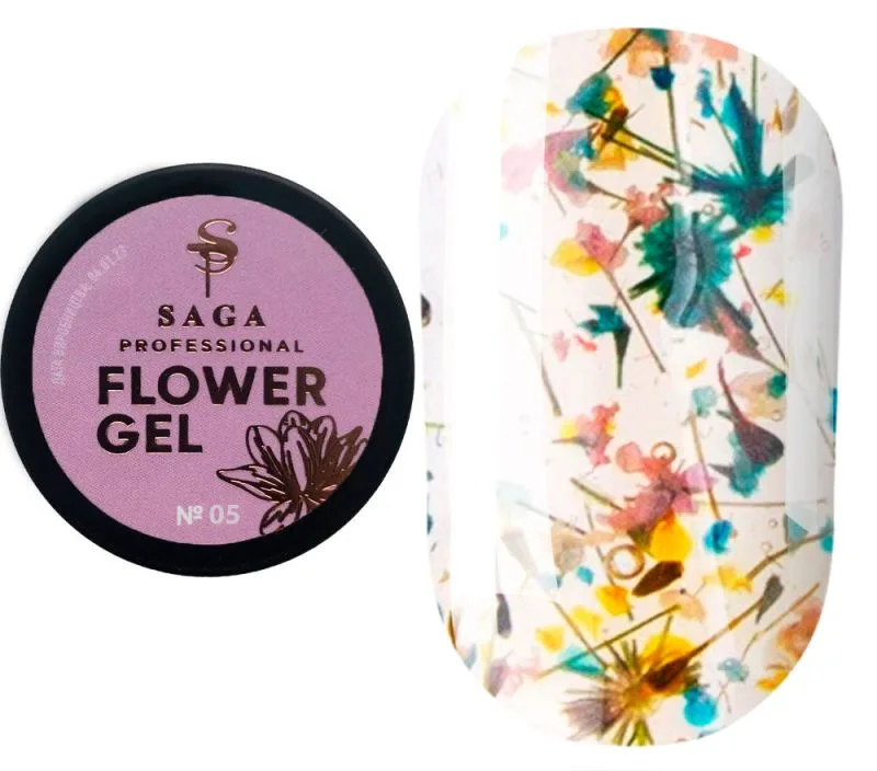 SAGA - Квітковий гель для дизайну Flower Gel 5 мл, № 05