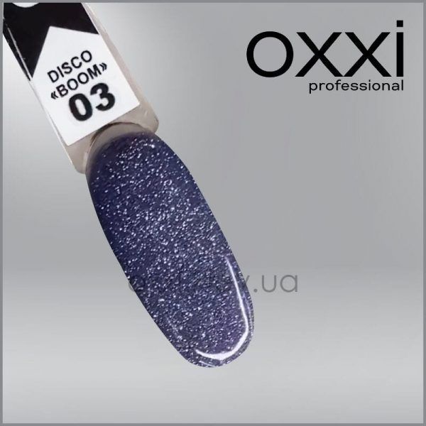 Гель-лак Disco Boom Oxxi 3, бузково-синій, світловідбиваючий, 10мл - Image 2