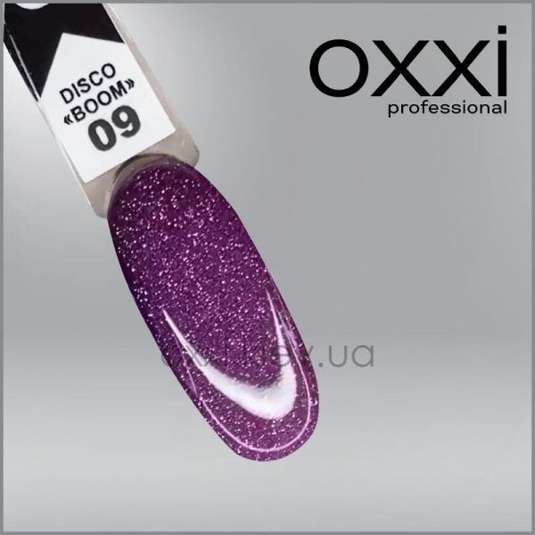 Гель-лак Disco Boom Oxxi 9, пурпуровий, світловідбивний, 10мл - Image 2