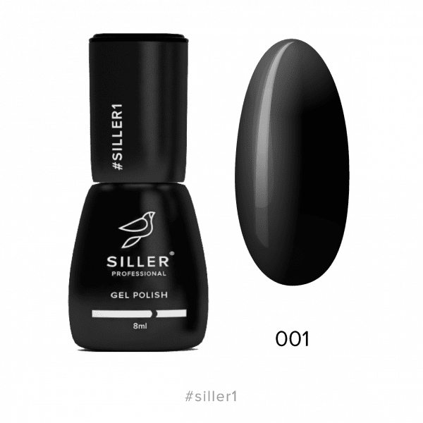 Siller гель-лак №1, 8мl black