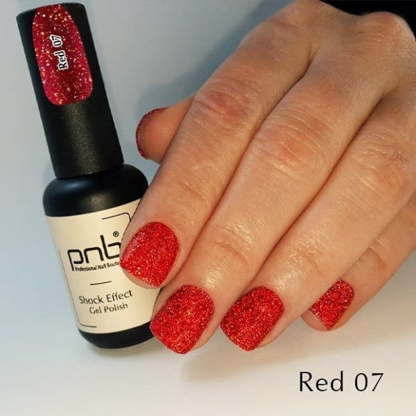 PNB - Gel polish PNB 8ml - Shock Effect, Red 07 - אפקט שוק - 07 - Image 4
