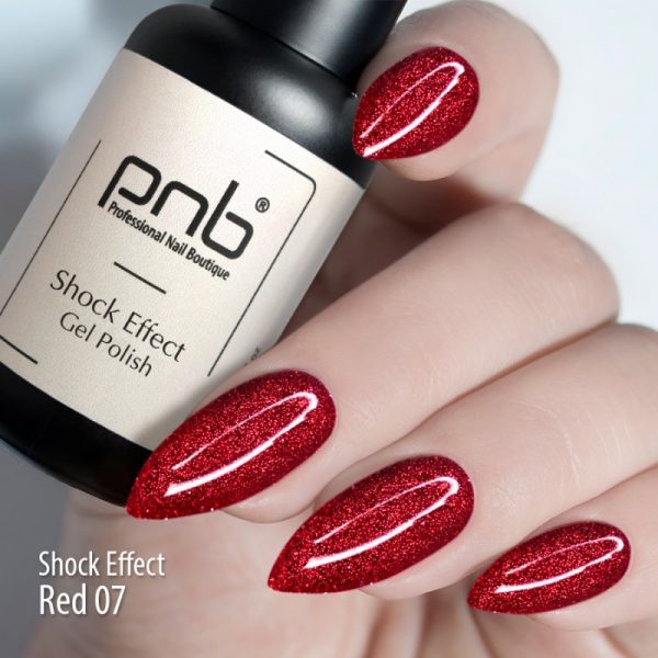 PNB - Gel polish PNB 8ml - Shock Effect, Red 07 - אפקט שוק - 07 - Image 3