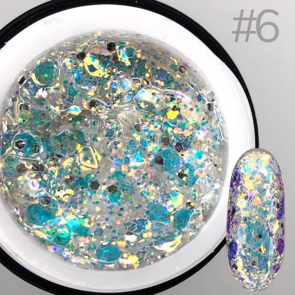 SAGA - Глітерний гель GALAXY glitter , 8 мл №06