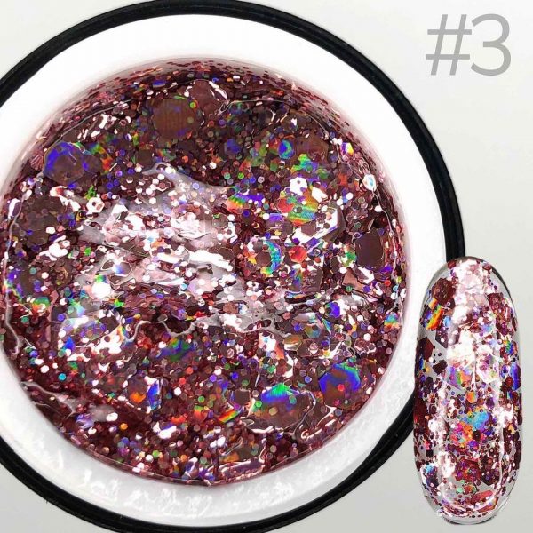 SAGA - Глітерний гель GALAXY glitter , 8 мл №03