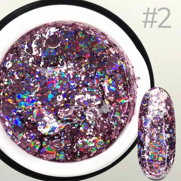SAGA - Глітерний гель GALAXY glitter , 8 мл №02