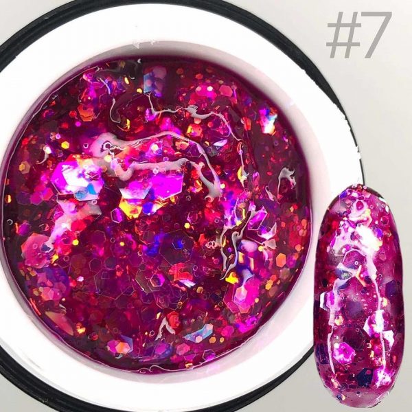 SAGA - Глітерний гель GALAXY glitter , 8 мл №07