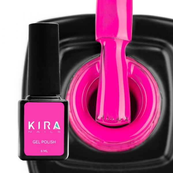 Gel polish Kira Nails № 173, (neon pink, enamel) 6 ml