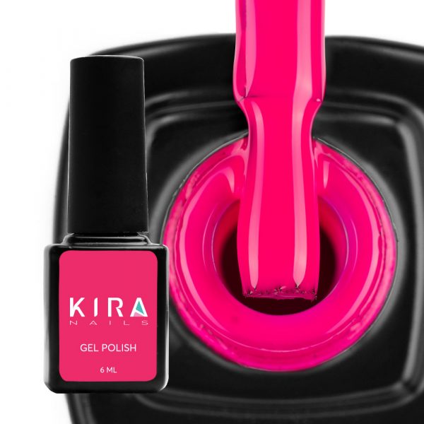 Gel polish Kira Nails № 174, (neon fuchsia, enamel) 6 ml