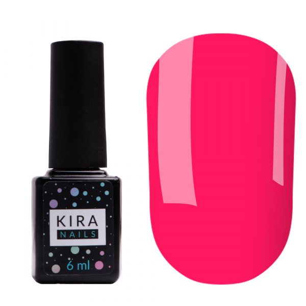 Gel varnish Kira Nails №176 (warm neon pink, enamel), 6 ml