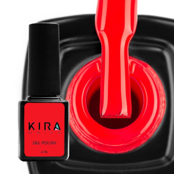 Gel varnish Kira Nails №178 (bright pink-red, enamel), 6 ml