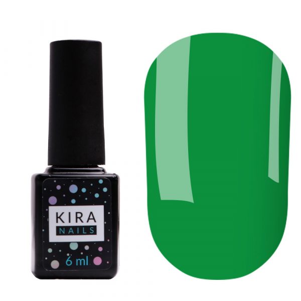 Gel varnish Kira Nails №179 (leaf green, enamel), 6 ml