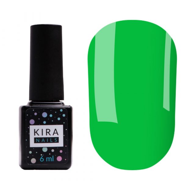 Gel varnish Kira Nails №181 (herbal green, enamel), 6 ml
