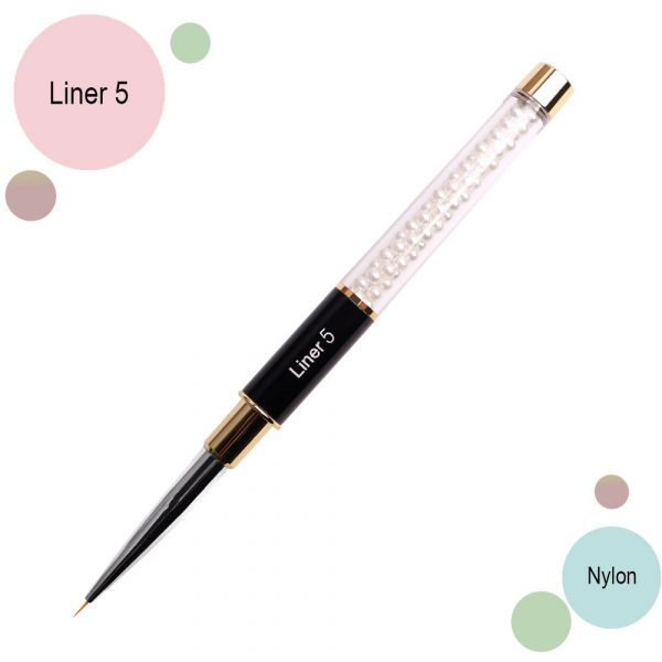 Kira Nails - Brush for thin lines  Liner 5 (Nylon) - מברשת ציור ועיצוב ליינר 05