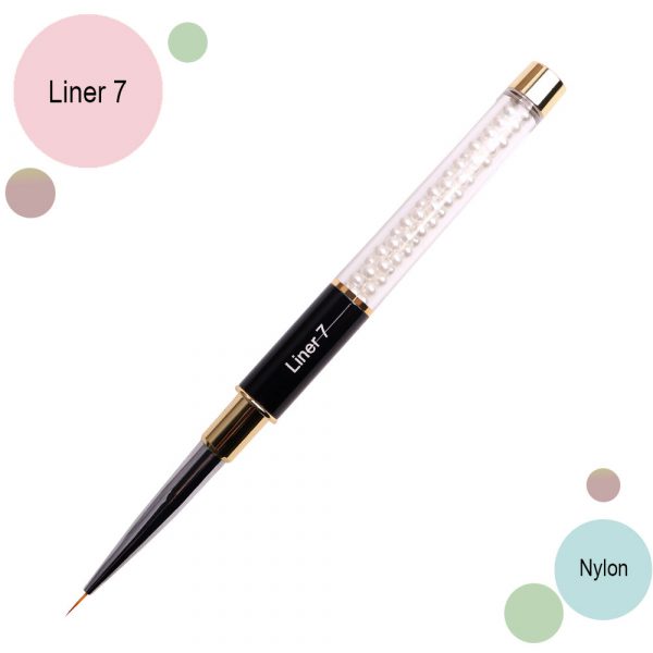 Kira Nails - Brush for thin lines  Liner 7 (Nylon) - מברשת ציור ועיצוב ליינר 07