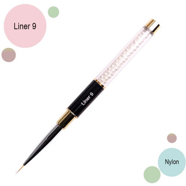 Kira Nails - Brush for thin lines  Liner 9 (Nylon) - מברשת ציור ועיצוב ליינר 09