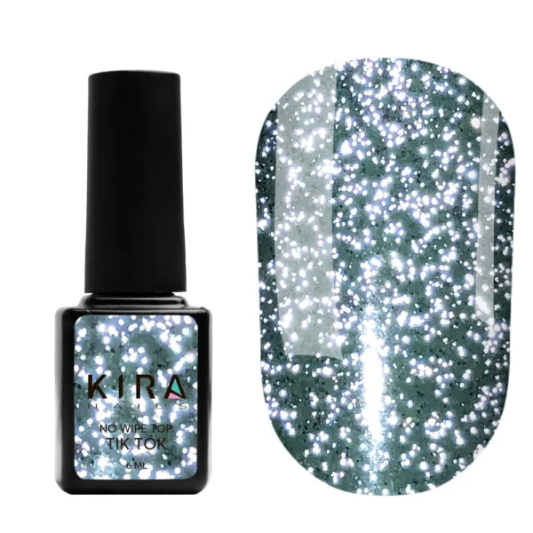 Kira Nails - Tik Tok No Wipe Top Coat - 6 ml  - טופ טיק טוק ללא נטרול 6 מל