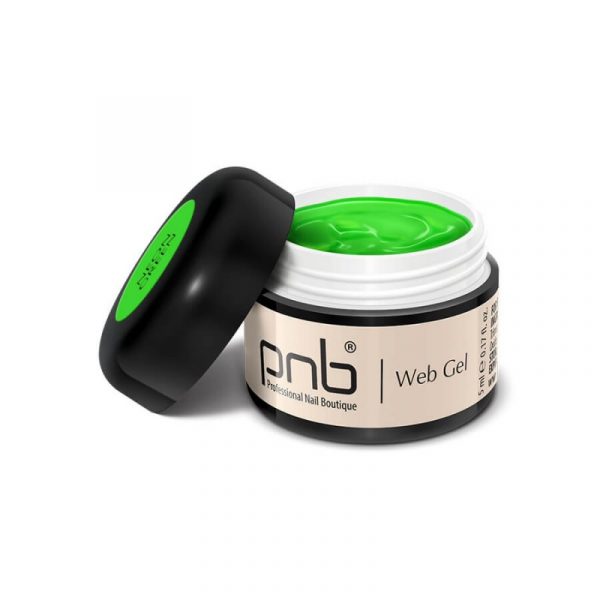 PNB - Gel spider web PNB green, neon - ספיידר ג'ל צבע ירוק זוהר - 5 מל