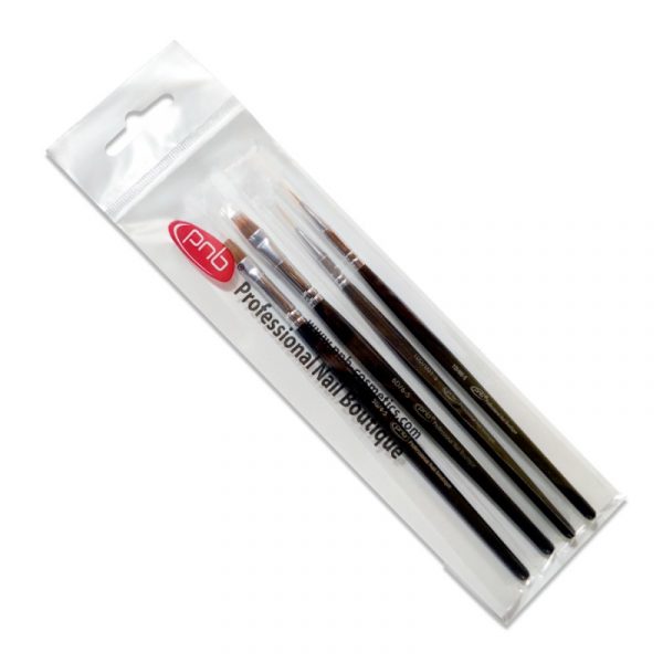 PNB - Set of brushes PNB №2 "Master pro" - (סט 4 מברשות מאסטר לעיצוב (ניילון - Image 2