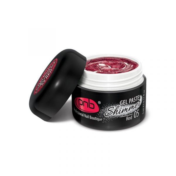 PNB -  Gel paste with shimmer PNB 05 red - ג'ל פאסטה עם שימר 05