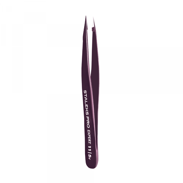 Staleks - EYEBROW TWEEZERS STALEKS PRO EXPERT 11 TYPE 5 TE-11/5b - פינצטה לריסים - Image 4