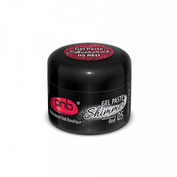 PNB -  Gel paste with shimmer PNB 05 red - ג'ל פאסטה עם שימר 05 - Image 4