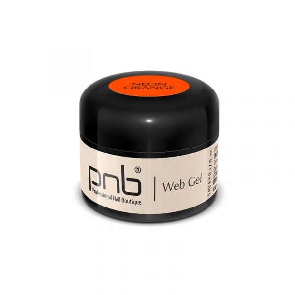 PNB - Gel spider web PNB orange, neon - ספיידר ג'ל צבע כתום זוהר - 5 מל - Image 3