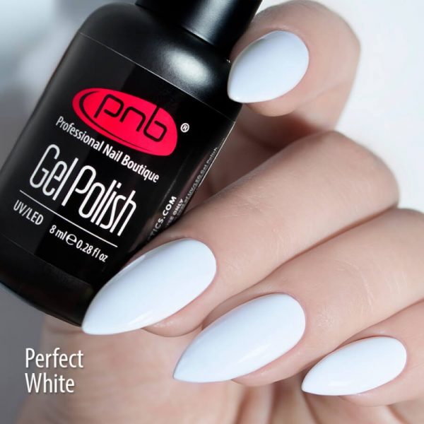 PNB Gel polish 8 ml  - Perfect White - לבן מושלם - Image 3