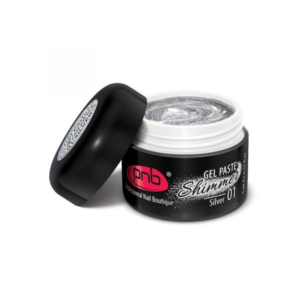 PNB - Gel paste with shimmer PNB 01 silver - ג'ל פאסטה עם שימר 01