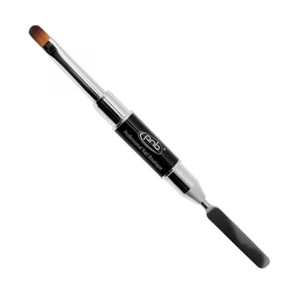 PNB - Brush + spatula 2 in 1 - מברשת לג'ל ופוליג'ל עם שפכטל