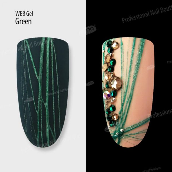 PNB Spider Gel - Green  5 ml - ספיידר ג'ל צבע ירוק - 5 מל - Image 2