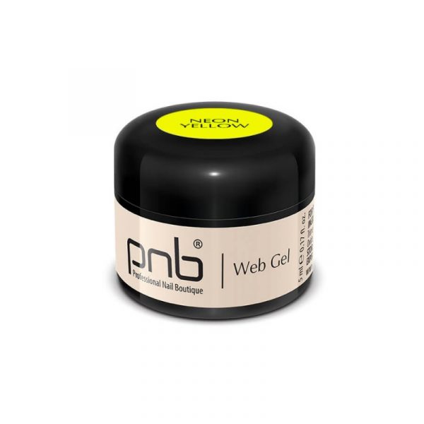 PNB - Gel spider web PNB yellow, neon - ספיידר ג'ל צבע צהוב זוהר - 5 מל - Image 3