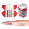 PNB - Forms for modeling transparent (PVC-plastic) / Clear-Pro Nail Forms PNB - טיפסים לבנייה שקוף 100 יחידות