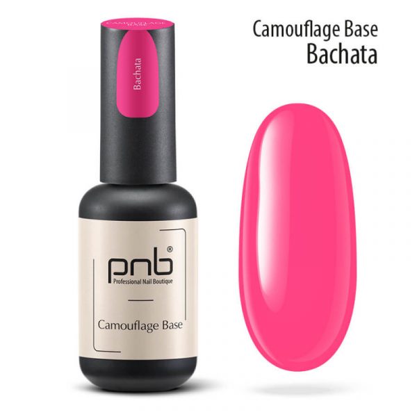 PNB - Camouflage rubber base Bachata, pink, 8 ml -  כאבר בייס 8 מל - צבע באצ'טה, ורוד