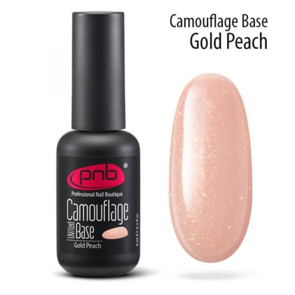 PNB - Camouflage rubber base golden-peach, 8 ml - כאבר בייס 8 מל - אפרסק מוזהב