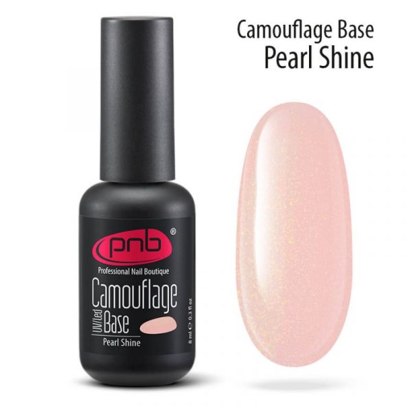 PNB - Camouflage rubber base Pearl shine, 8 ml - כאבר בייס 8 מל - צבע אם הפנינה
