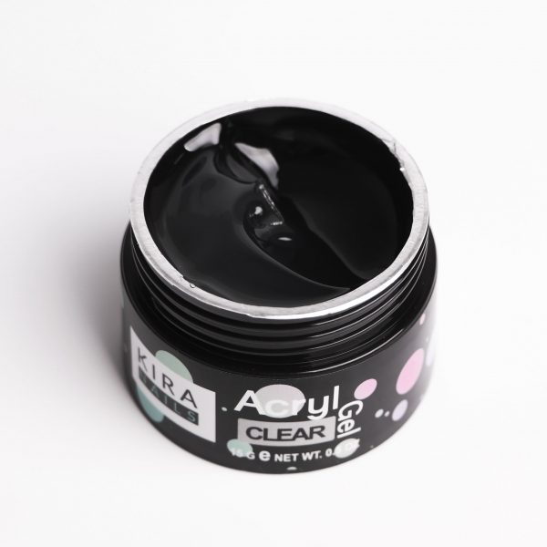 Kira Nails  - Acryl Gel - Clear, 15 gr - אקריל ג'ל שקוף קופסא 15 מל - Image 2