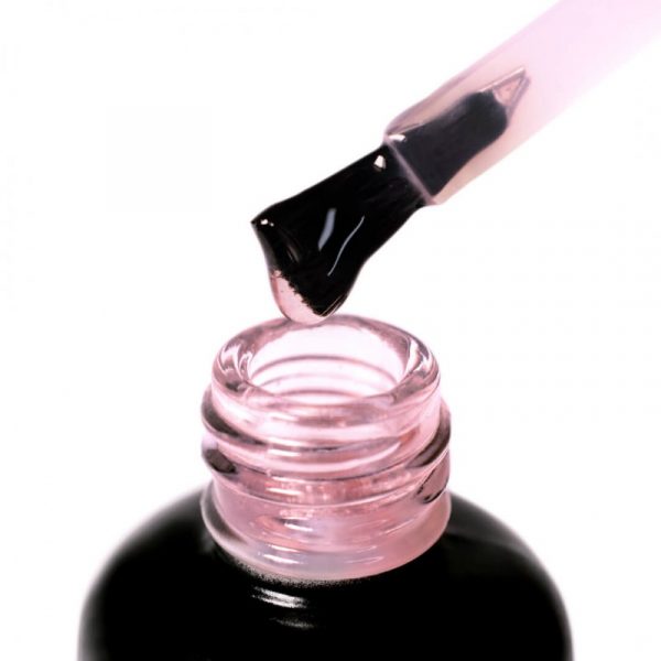 PNB - Base with nylon fibers Fiber Base , clear pink, 17 ml - פייבר בייס - בסיס עם סיבים - ורוד שקוף 17 מל - Image 2