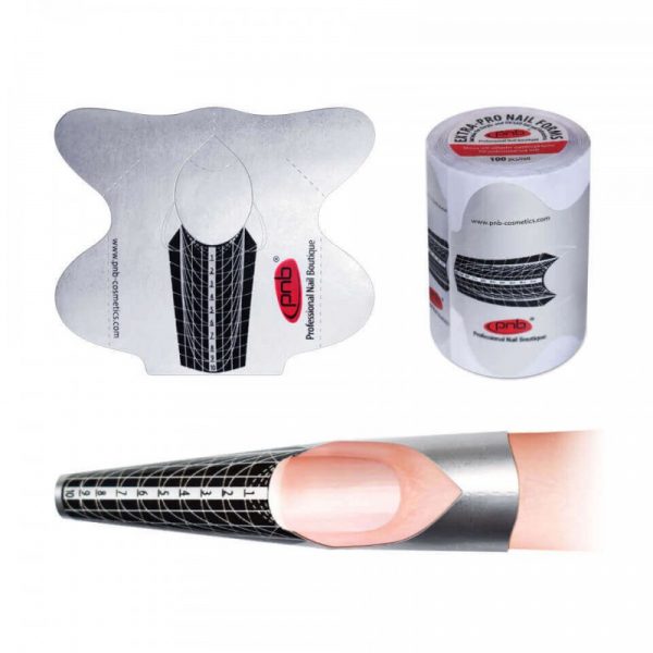 PNB - ExtraPro Nail Forms PNB / Forms for modeling of nails (100 pieces / roll) - טיפסים לבנייה אקסטרה פרו 100 יחידות
