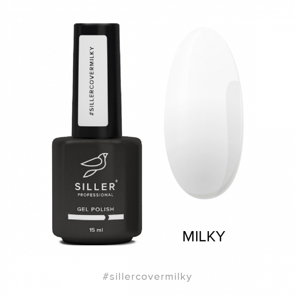Siller - Base Cover Milky – молочна камуфлююча база для нігтів, 15мл