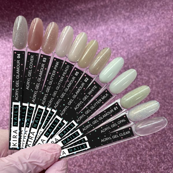Kira Nails - Acryl Gel - Glamor 03 30 gr - אקריל ג'ל נוצץ 03 - שפורפרת 30 מל - Image 2