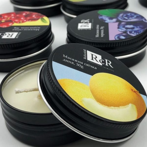 Richcolor  - Melon massage candle, 30 g - נר עיסוי מלון, 30 גרם - Image 2