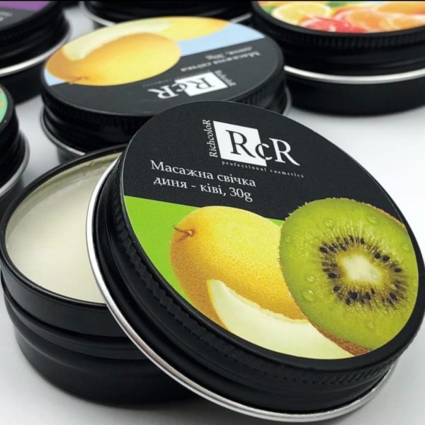 Richcolor  - Melon-Kiwi massage candle, 30 g - נר עיסוי מלון - קיווי, 30 גרם - Image 2