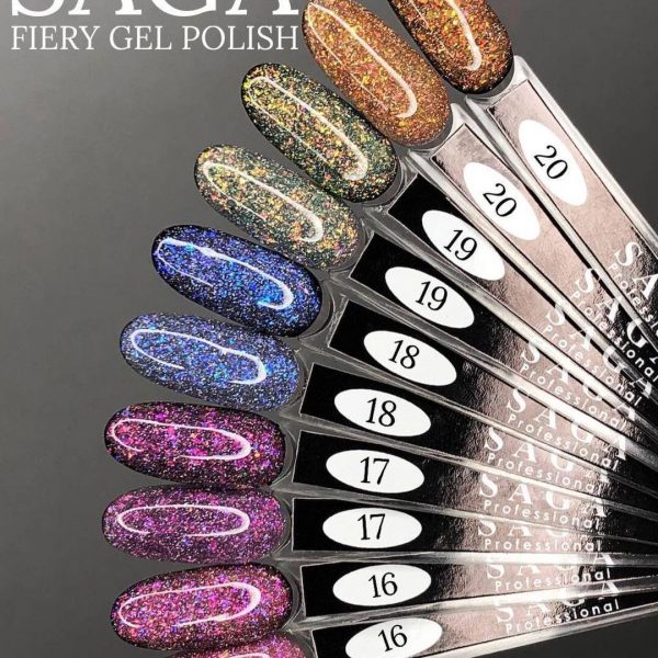 Saga - Гель-лак світловідбивний Fiery Gel, 9 мл №16 - Image 2